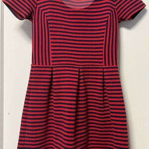 J Crew Factory Striped Ponte Dress with a fit-and-flare silhouette (178)